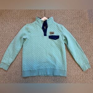 Patagonia Light Blue Quilted Pullover with Dark Blue Trim - Women’s small